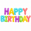 Multicolor Happy Birthday Foil Letter Balloon Set