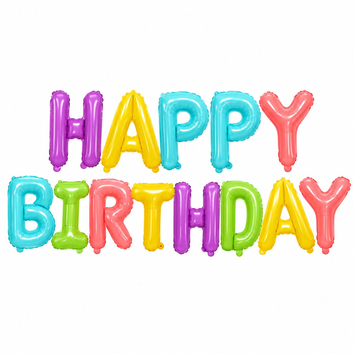 Multicolor Happy Birthday Foil Letter Balloon Set