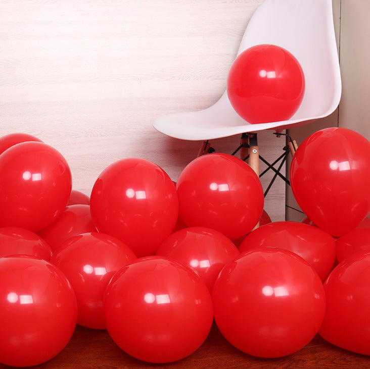 12-Inch Clear Latex Balloons with Red Confetti for Christmas