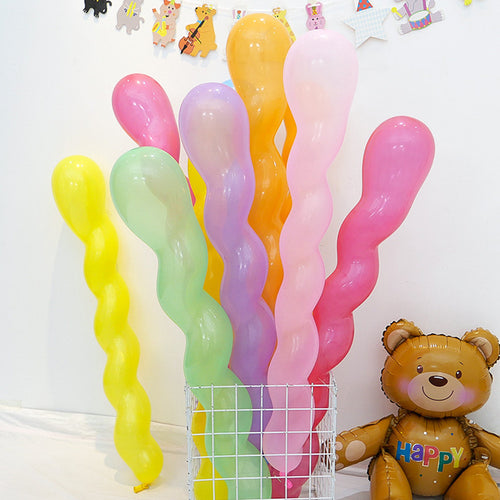 Colorful Spiral Latex Balloons, 100 Count Party Pack