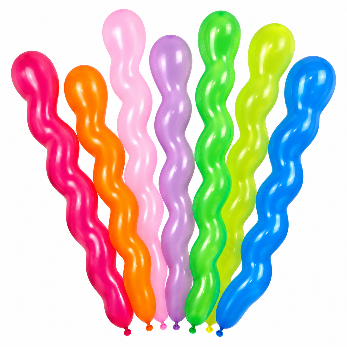 Colorful Spiral Latex Balloons, 100 Count Party Pack
