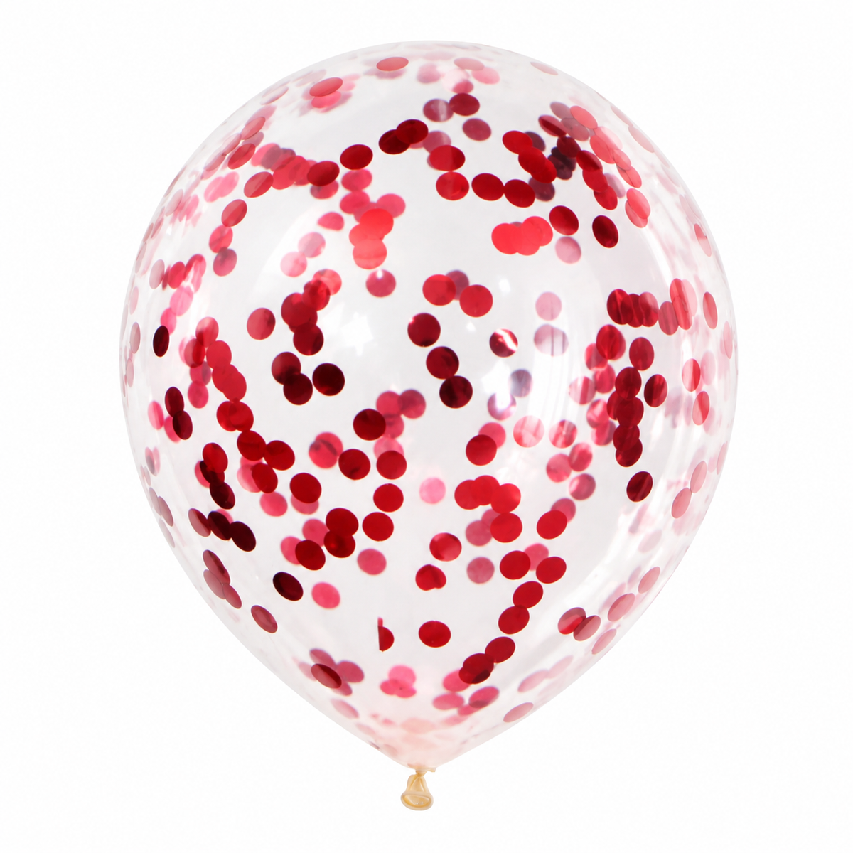 12-Inch Clear Latex Balloons with Red Confetti for Christmas